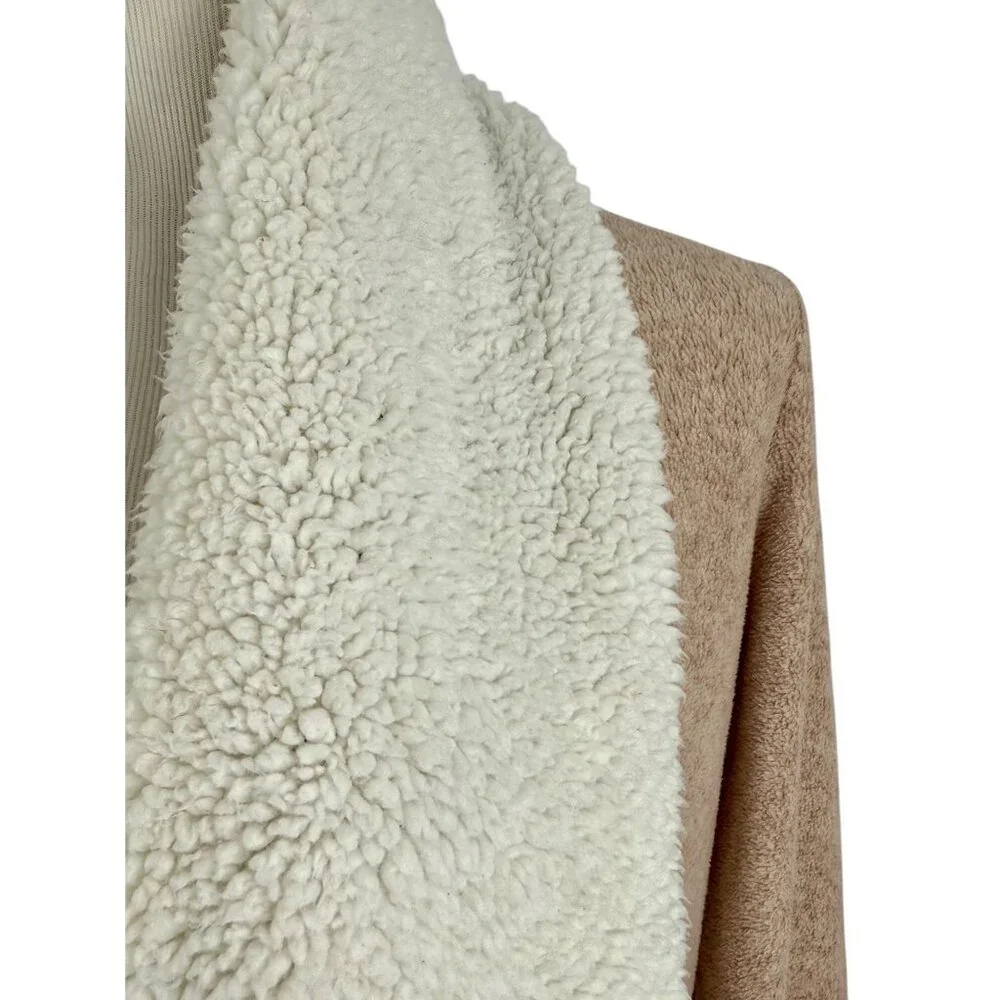 Jaclyn Intimates Shearling Trim Open Front Cozy Cardigan • Loungewear Soft Girl - Picture 11 of 16